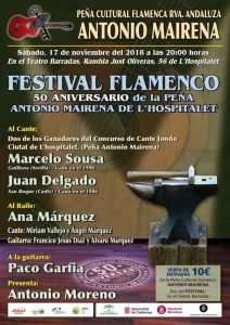 ANDACAT RECOMIENDA: Festival Flamenco, Peña Antonio Mairena de l'Hospitalet @ Teatre Barradas